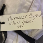 Threshold Queen Sheet Set Solid White Bedroom Bedding Linens. Fixed Price $21.49.