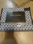 Juicy Couture 3 Pc Black Label Super Soft Key Iconic Blue Twin Sheets. Fixed Price $30.00.