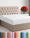 Queen Fitted Bed Sheet Bottom Single Only Ultra-soft Hotel L.... Fixed Price $25.04.