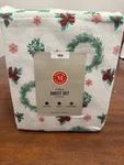 4 Pc Martha Stewart Winter Wonderland Size Flannel Sheet Set, New. Fixed Price $29.05.