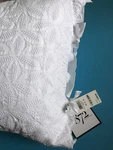 Bloomingdales 1872 White Embroidered Decorative Pillow 24 X 16 Inches -nwt. Fixed Price $98.95.
