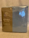 Jcp Home Expressions Blue Microfiber Queen Sheet Set - New Factory Sealed. Fixed Price $26.99.