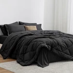 Full Comforter Set Black 7-PIECE: All Season Bedding With Sheets & Pillowcases. Fixed Price $59.86.