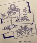 Aunt Martha's 3436 Pillow Slips Case Accent Hot Iron Embroidery Transfer.. Fixed Price $5.39.