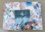 New Ralph Lauren Home One Full Flat Sheet Bedding Floral Flower 200 Thread Vtg. Fixed Price $59.95.