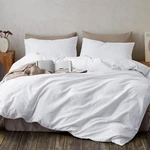 Duvet Cover Set 3 Pcs 1 2 Pillow Shams Hotel Quality Bedding White. Fixed Price $24.99.