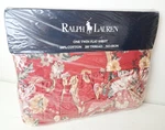 Ralph Lauren Danielle Floral Twin Flat Sheet Red New Pack 100% Cotton. Fixed Price $64.95.