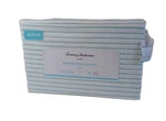 Tommy Bahama Queen Sheet Set, Cool Beach Stripe Turquoise Washed Cotton Percale. Fixed Price $85.00.