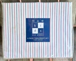 Max Studio Kids 100% Cotton Red White Blue Stripe Twin Size Sheet Set. Fixed Price $38.00.
