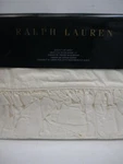 New Ralph Lauren Bellosguardo Cream Ruffled Flat Sheet - Queen. Fixed Price $299.99.