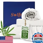 Swiftify 100 Organic Viscose Derived From Bamboo 4-PIECE Queen Bed Sheet Set. Fixed Price $99.73.