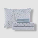 Design Lab White Floral Lattice Printed Microfiber 6-PC. Sheet Set Full Size. Fixed Price $12.15.