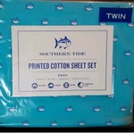 Brand New Southern Tide Twin Size Skipjack Sheet Set Color Blue Topaz. Fixed Price $69.95.