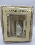 Jacquard Curtain Imperial Rn 110443 2-PANELS 60 X84 1-VALANCE 16 Tie Backs. Fixed Price $42.00.