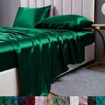 12 Colors Satin Set Smooth Soft Faux Silky Bedding Fade Resistant. Fixed Price $34.19.