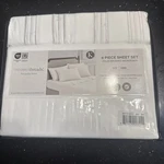 Modern Threads 6 Piece White Microfiber Adult Sheet Set, King. Fixed Price $29.00.