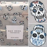 Free Shipping 3PC Rae Dunn Sugar Skulls Twin Sheet Set Day Of The Dead Gray New. Fixed Price $36.99.