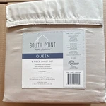 South Point Queen 6PC Microfiber Sheet Set Solid Beige Brushed Polyester. Fixed Price $31.49.