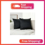 Aiking Home 20X20 Inches Faux Silk Square Throw Pillow Cover, Zipper Closure, Bl. Fixed Price $12.82.