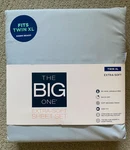 New The Big One Extra Soft Wrinkle Free Three Piece Sheet Set Dorm, Blue Twin Xl. Fixed Price $15.00.