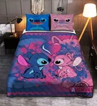 Angel & Stitch Love Quilt Bedding Set - Twin, Queen, King Size Disney Home Dec. Fixed Price $24.95.