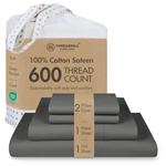 Threadmill 100% Cotton Sheets For Queen Size - 600 Count Bed.... Fixed Price $98.19.