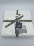 Brand New! Michael Aram Striated Band 400 Tc Cotton Queen Flat Sheet White.. Fixed Price $120.00.
