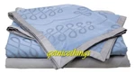 $460 Yves Delorme Queen Flat Sheet Scroll Baltic Blue Platin Gray Sateen France. Fixed Price $195.00.