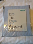New! Croft & Barrow The Extra Soft Sheet Set Twin, Light Blue. Fixed Price $9.95.