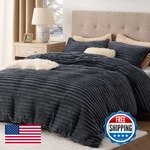 Bedsure Fluffy Duvet Cover Set - Ultra Soft Plush Shaggy Comforter Queen. Fixed Price $66.66.
