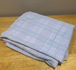 Lauren Ralph Studio Glen Plaid Seaview Queen Flat Sheet 100% Cotton Blue. Fixed Price $44.99.