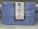 Wamsutta Twin Flat Sheet 300 Thread Count Egyptian Sateen 100% Cotton Blue. Fixed Price $48.00.