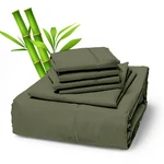 6 Piece Premium Bamboo Sheet Set, Deep Pockets, 50 Colors, 2200 Count, Soft. Fixed Price $38.99.