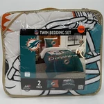 New Northwest Nfl Miami Dolphins Twin Bedding 2 Piece Comforter/sham Set. Fixed Price $69.99.