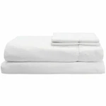Sferra Matteo White King Sheet Set Solid 100% Cotton Sateen Italy New. Fixed Price $359.99.