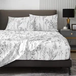 Hyprest Floral Bed Sheets King Size, Inches Deep Pocket 1800 Thread Co. Fixed Price $58.49.