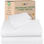 Queen Set - Soft 100% Organic Cotton With Deep Pockets, Crisp Pe.... Fixed Price $77.74.