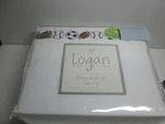 New Logan Sport Twin Sheet Set Embroidery Baseball Football Soccer. Fixed Price $29.98.