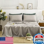 Tumei Linen Sheets Queen Size 100 Washed French Set 4PCS. Fixed Price $197.13.