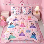 Jejeloiu Kids 7 Piece Princess Bedding Set Full Size Pink Castle. Fixed Price $82.76.