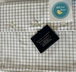Ralph Lauren King Flat Sheet White Navy Tattersall Check 400TC Organic Cotton. Fixed Price $77.99.