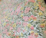 Laura Ashley Soft Floral Print Pink Green Yellow 2 Twin Fitted Sheet, 1 Flat Euc. Fixed Price $31.49.