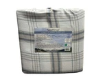 Flannel From Portugal White Line Sheet Set 4 Piece Queen 100% Cotton. Fixed Price $49.99.