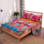 Pangzi Bohemian Retro Bedding SET,1 Fitted Sheet, Flat, 2 Pillow Case.... Fixed Price $43.86.