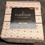 New Cuddl Duds Heavyweight Flannel Sheets Sz Queen Snowflake Fairisle -rm. Fixed Price $36.39.