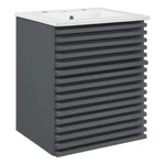 Modway Render 17.5" Mdf Wood Wall-mount Bathroom Vanity In Gray/white. Fixed Price $322.99.