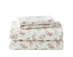 Laura Ashley Home - Queen Sheets, Cotton Flannel Bedding Set, Brushed For Ext.... Fixed Price $74.68.