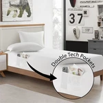 Urban Shop Double Sided Tech Pocket Fitted Sheet With Pillowcase, Twin/xl. Fixed Price $23.97.