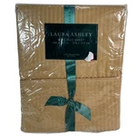 Laura Ashley King Flat Sheet Gold Stripe 100% Combed Cotton 180TC Made Portugal. Fixed Price $34.29.