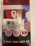 Ncaa Oklahoma Sooners Ou 3 Piece Twin Bed Sheet Set. Fixed Price $25.00.